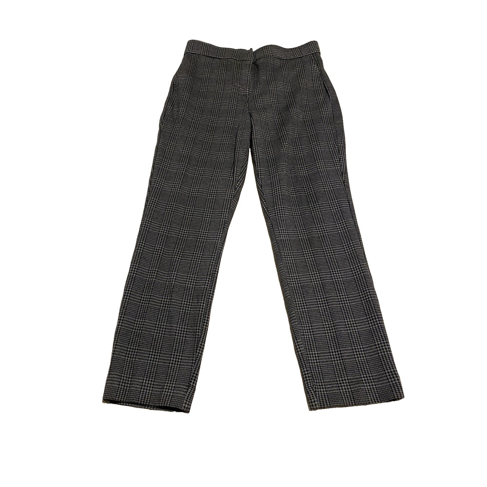 Banana Republic Womens Plaid Knit Dress Pants Size 8 Stretch Preppy Cottage Core